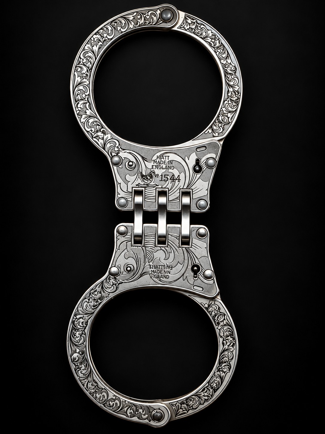 Fully engraved handcuffs