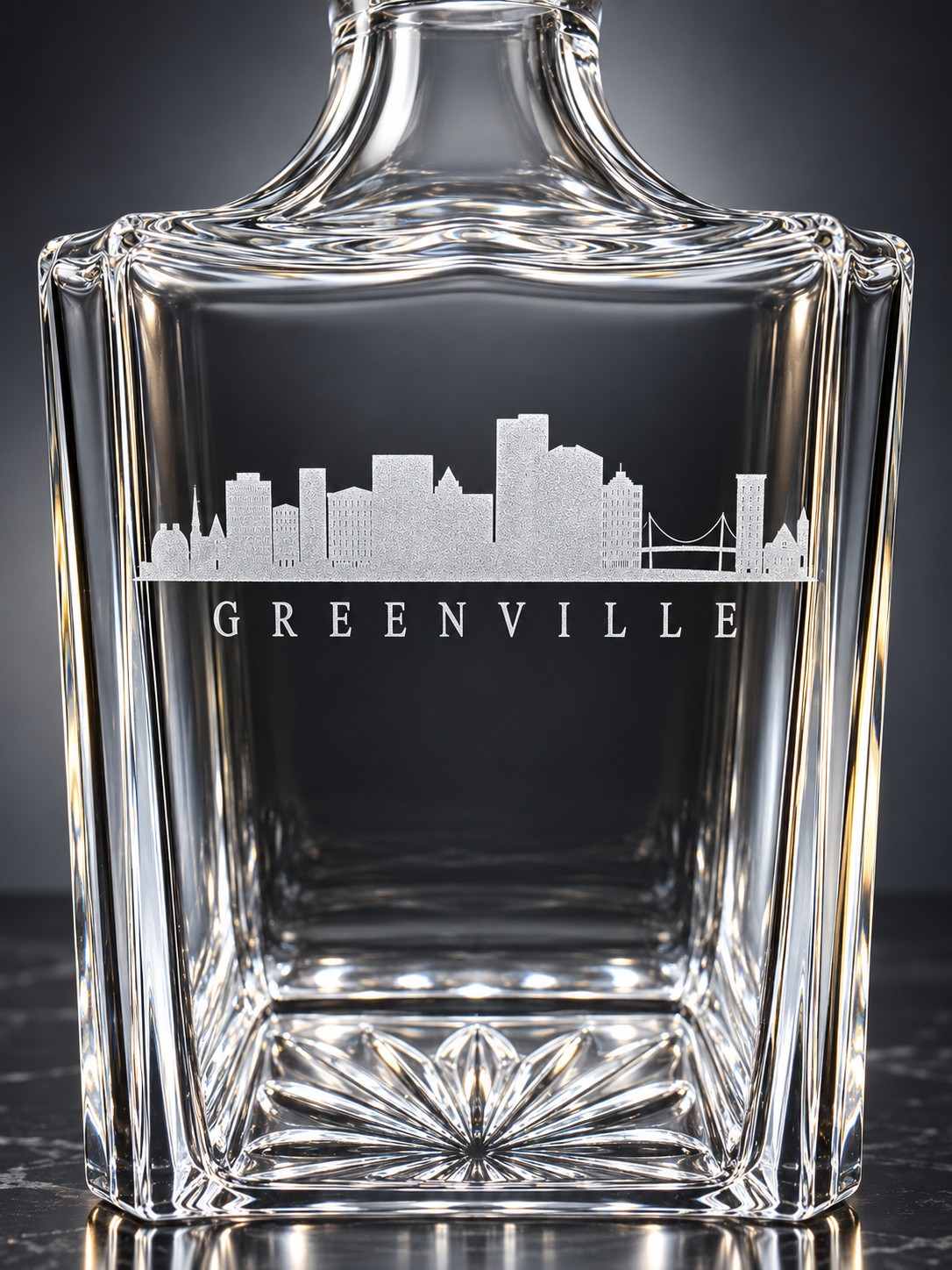 Greenville skyline decanter