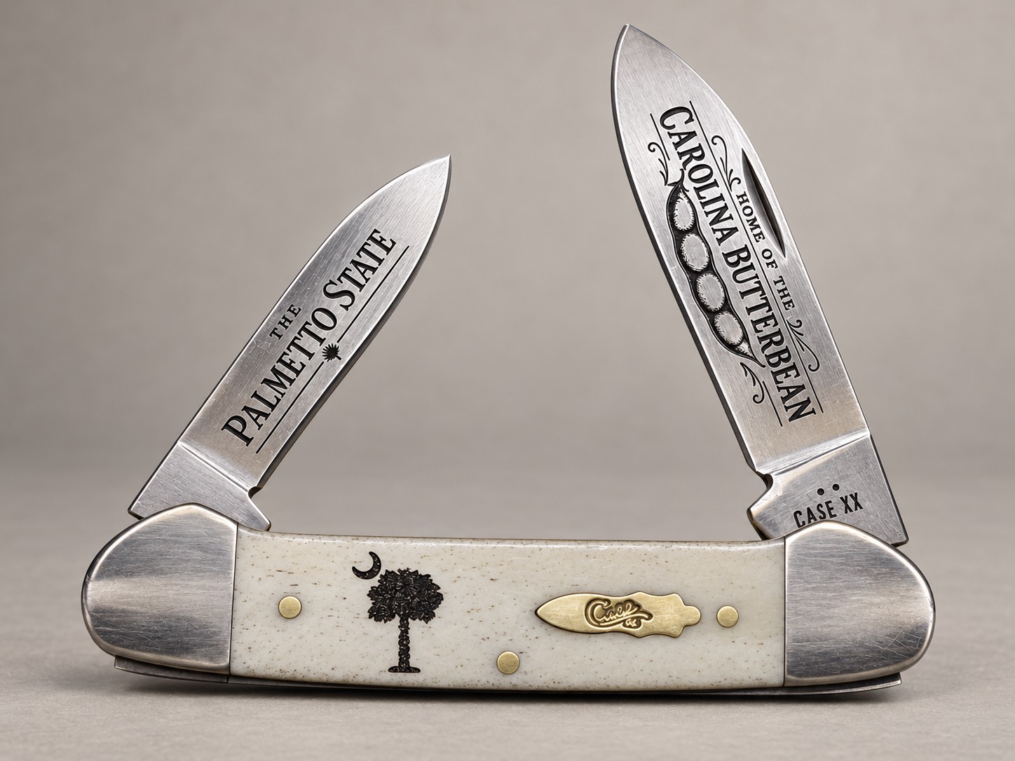 Finished Carolina Butterbean Case knife engraving
