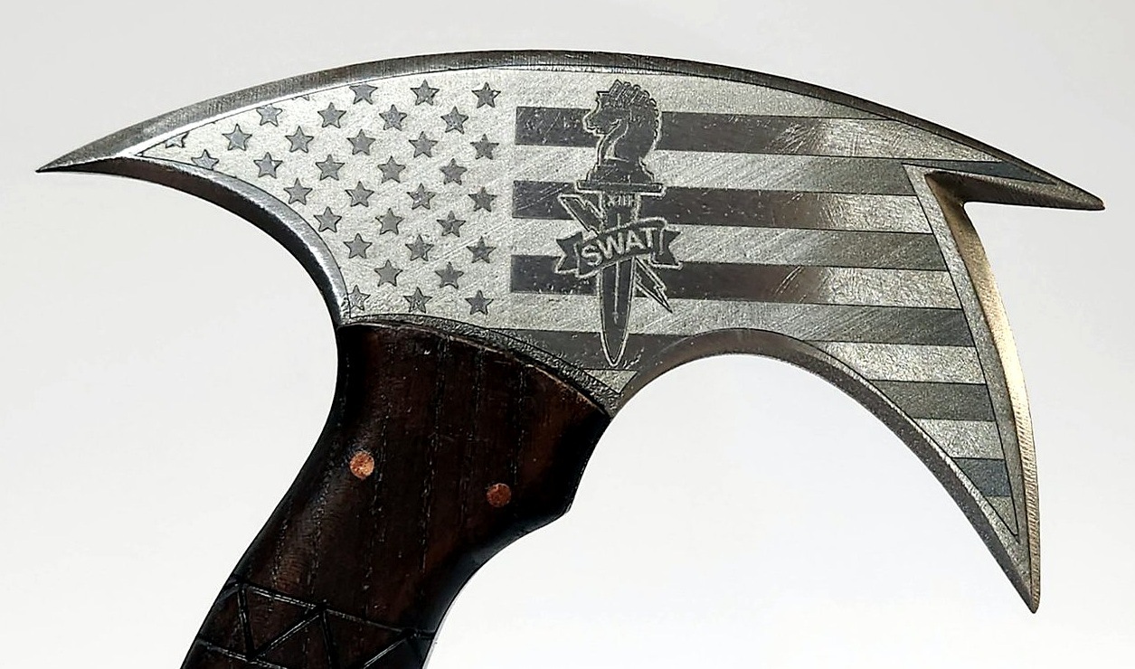 SWAT engraved tomahawk